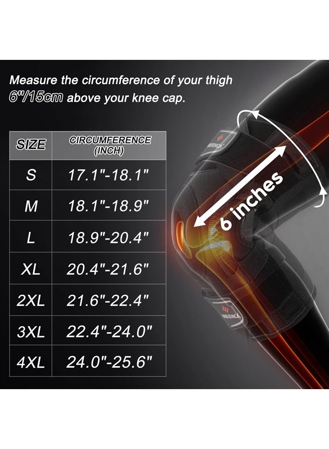 NEENCA Professional Knee Brace for Knee Pain, Hinged Knee Support with Patented X-Strap Fixing System, Strong Stability for Pain Relief, Arthritis, Meniscus Tear, ACL, Runner, Sport (Large) - Image 5