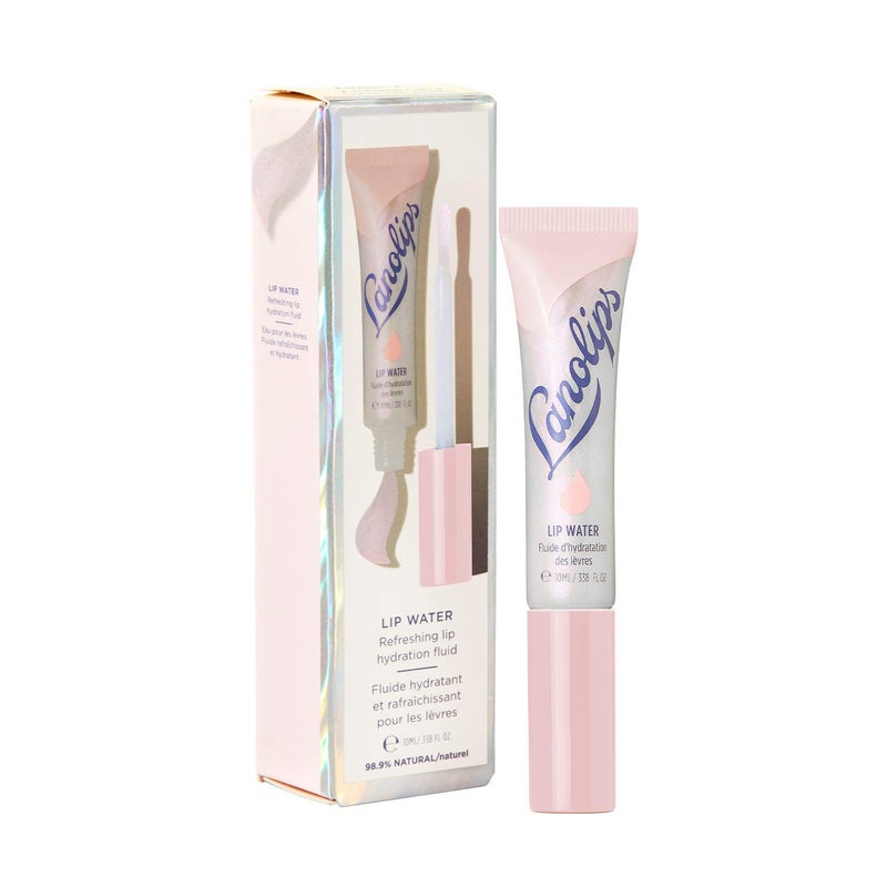 Lanolips Lanolin Lip Water - Clear Gloss Serum - Hyaluronic Acid Lip Balm and Shimmer for a Hydrated Glow - Lanolin Oil Moisturizer for Dry, Cracked Skin (10ml / 0.34 fl oz)