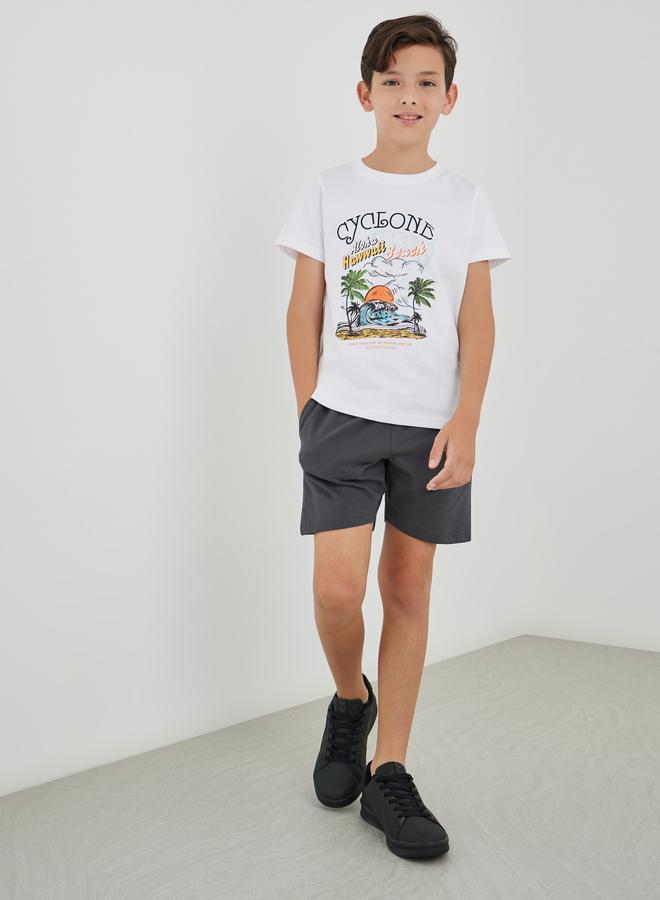 ستايلي شورت موحد للمدرسة للأولاد من ستايلي بخصر برباط - Image 2