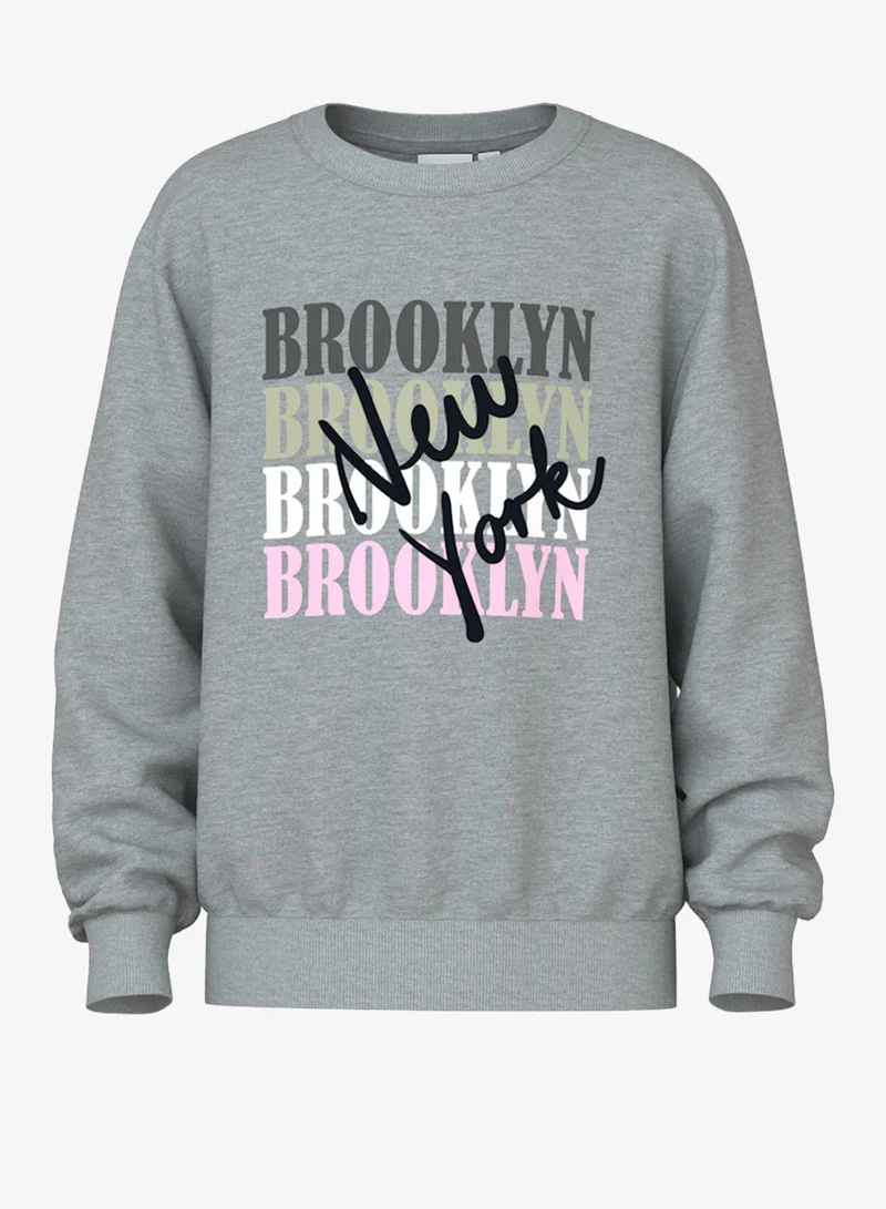 NAME IT Kids Graphic Crew Neck Sweatshirt