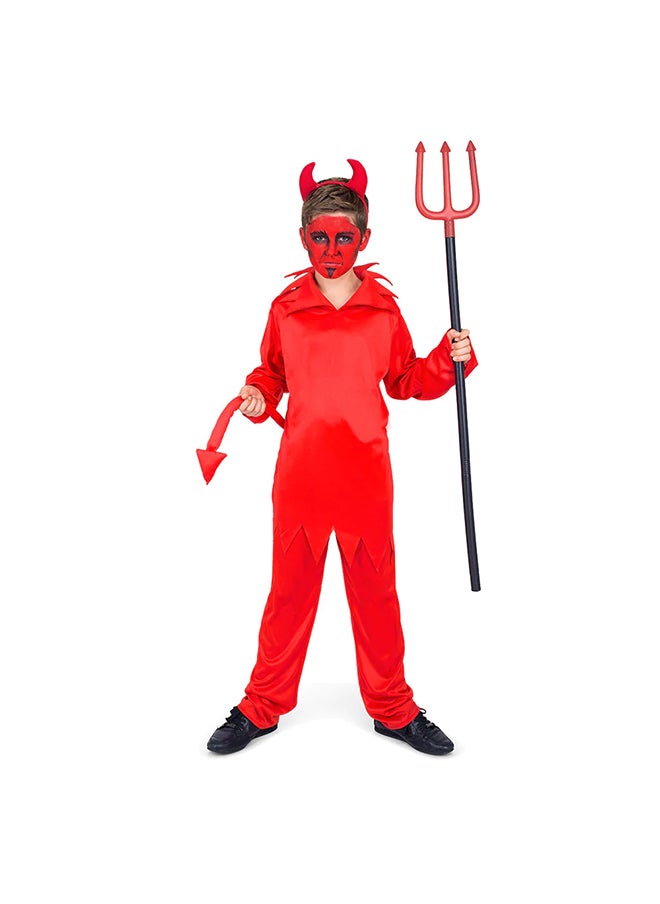 RUBIE'S Red Devil Kids Costume Set with Headband-84539-S-3-4Y-Red  - Image 1