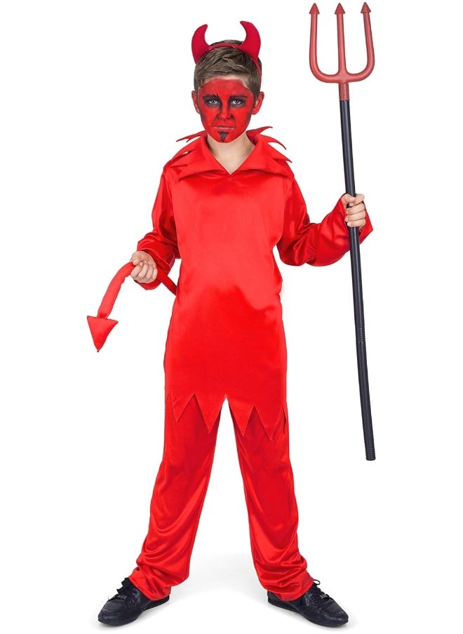 RUBIE'S Red Devil Kids Costume Set with Headband-84539-S-3-4Y-Red  - Image 3