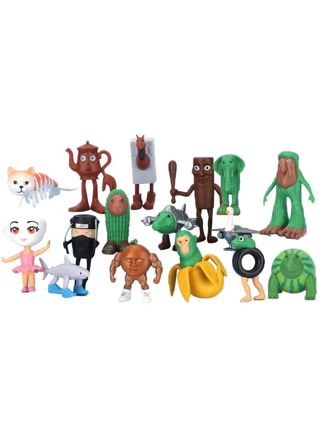 مجموعة من 16 قطعة من الدمى الإيطالية المضحكة، ألعاب دمى ترالالرو ترالالا، بما في ذلك دمى ترالالرو ترالالا، وتونغ تونغ تونغ ساهور، ودمى الحيوانات القابلة للتحصيل بر بر باتابيم، وهدايا المعجبين - Image 1