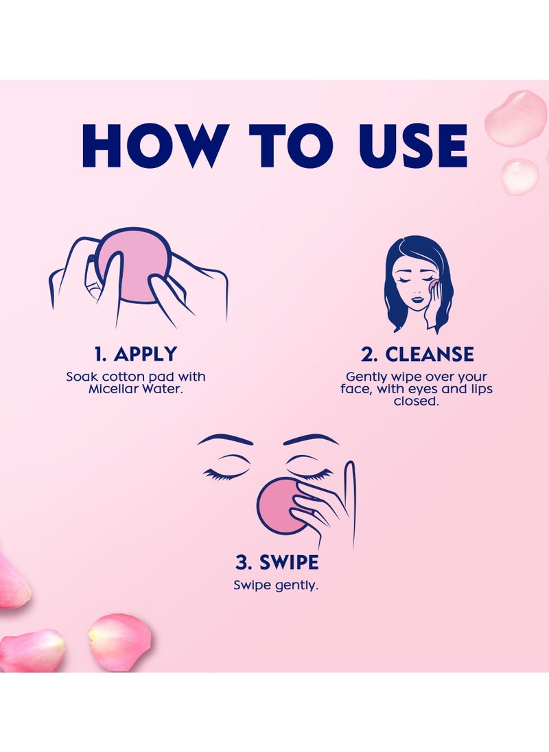 Nivea - NIVEA Face Micellar Water Makeup Remover, Rose Care Biphase with Organic Rose Water, 2x100ml - Image 1
