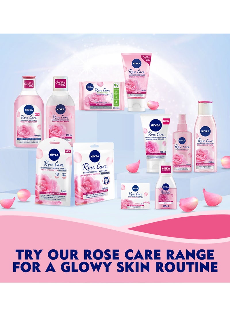 Nivea - NIVEA Face Micellar Water Makeup Remover, Rose Care Biphase with Organic Rose Water, 2x100ml - Image 1
