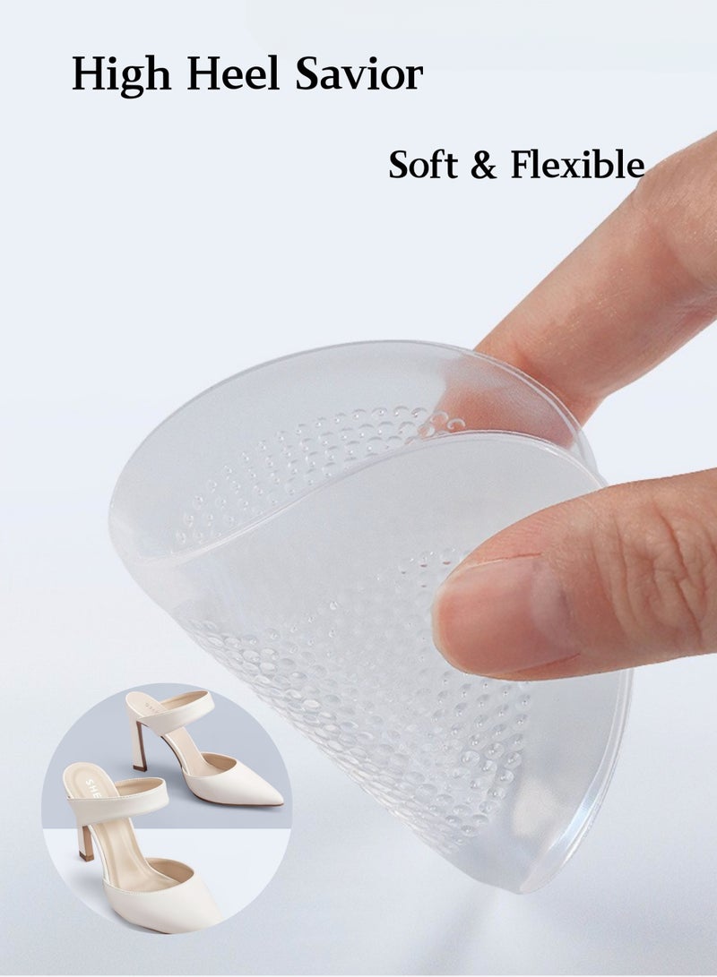 Premium 3 Pairs Gel Forefoot Inserts for Women - Cushioned Anti-Slip Pads for High Heels & Sandals, Comfort Half Size Shoe Liners for Summer Foot Pain Relief - Image 1