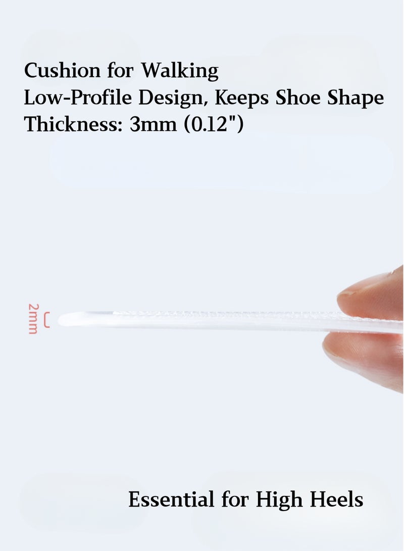 Premium 3 Pairs Gel Forefoot Inserts for Women - Cushioned Anti-Slip Pads for High Heels & Sandals, Comfort Half Size Shoe Liners for Summer Foot Pain Relief - Image 3