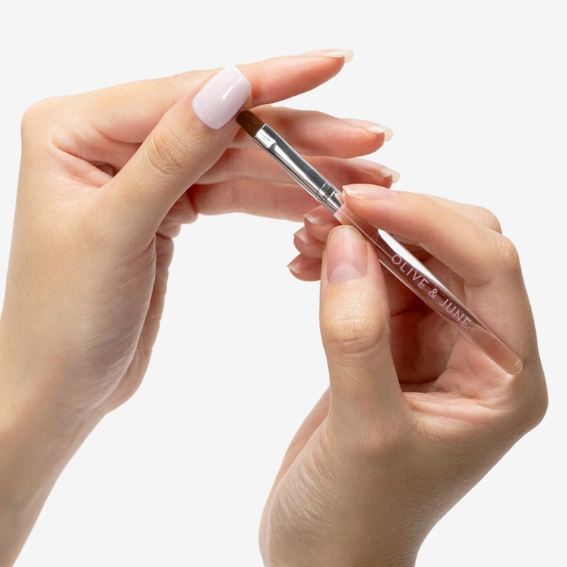 Olive & June Clean Up Brush | For Neat + Flawless At-Home Manicures | Erase Stray Polish & Perfect Edges | Rounded Flexible Tip | Vegan Bristles | Reusable & Durable - Image 2