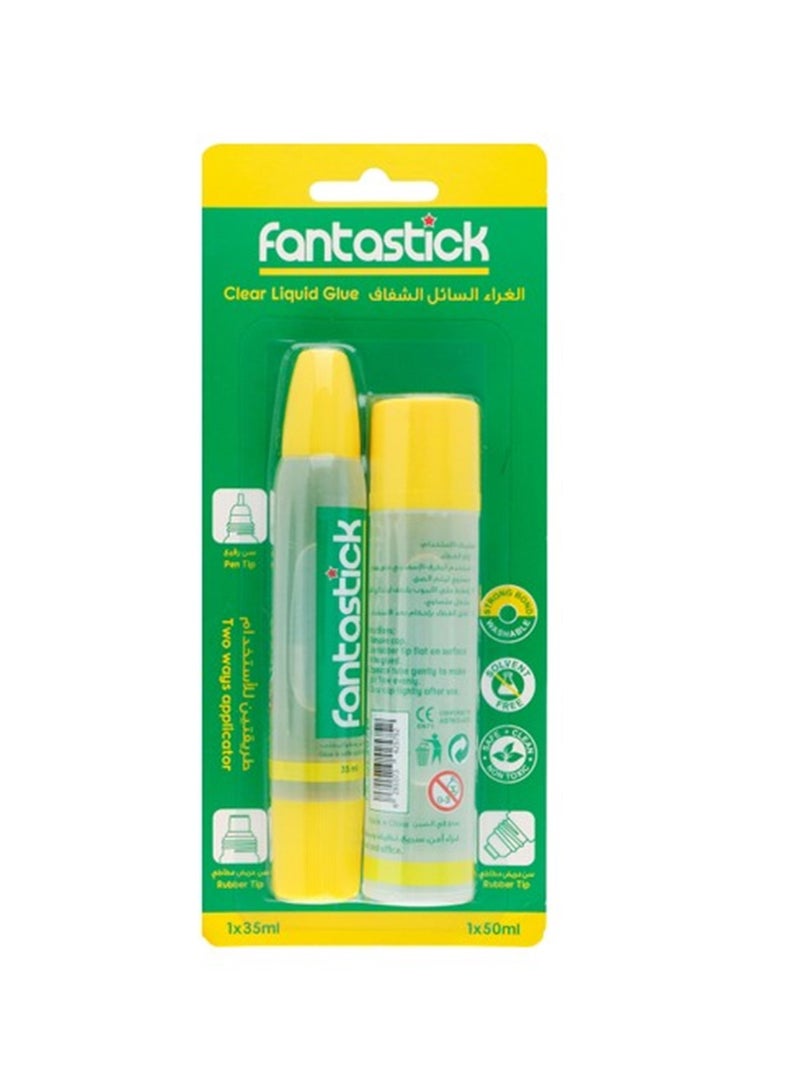 Fantastick مجموعة لاصق شفاف غير سام من قطعتين