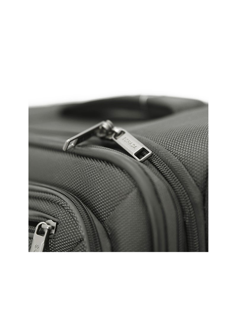 SONADA Softside Luggage Spinner Trolley Bag 3 Pieces Set,Grey (S-20",M-24",L-28") - Image 5