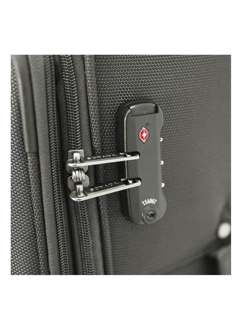 SONADA Softside Luggage Spinner Trolley Bag 3 Pieces Set,Grey (S-20",M-24",L-28") - Image 3