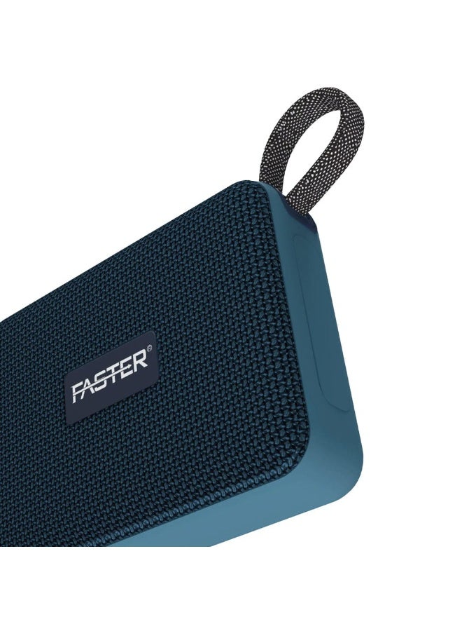 Faster GrooveX Mini Portable Bluetooth Speaker - Blue - Image 3