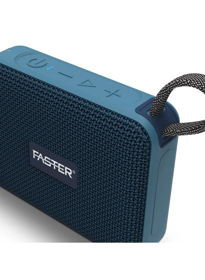 Faster GrooveX Mini Portable Bluetooth Speaker - Blue - Image 2