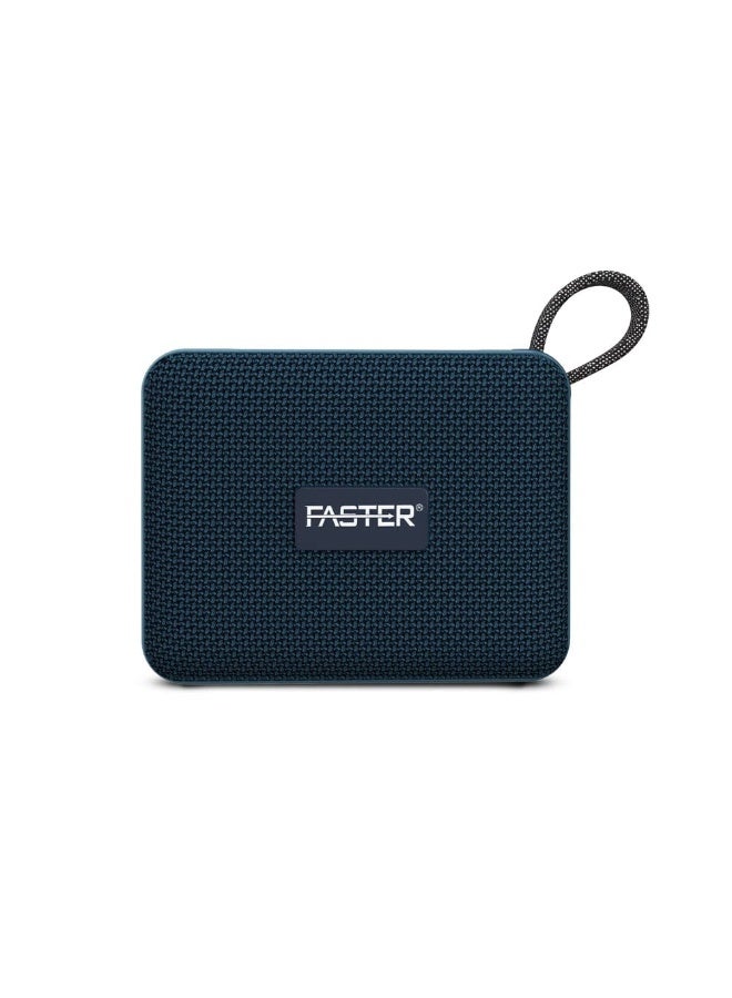 Faster GrooveX Mini Portable Bluetooth Speaker - Blue - Image 1