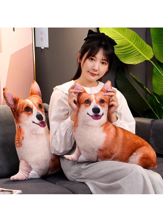 Etertoyle Dog Shaped Throw Pillow Double-sided 3D Realistic Print Doggy Soft Plush Cushion - Image 2