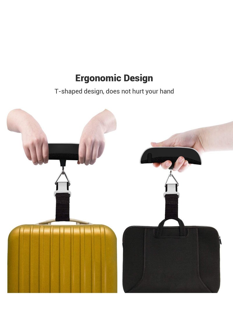KASTWAVE Luggage Scale, 110 lbs Portable Travel Suitcase Handheld Weight Scale Digital Handheld Luggage Scale High Precision Travel Luggage Scale with Backlit LCD Display  - Image 3