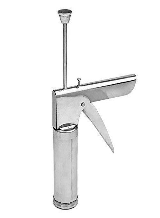 DBY Sev Press Stainless Steel Kitchen Press Noodles Murukku Maker Kitchen Tools of Namkeen and Snacks Maker Sancha Sev Chakli Gathiya Sevaiya Maker Silver - Image 2