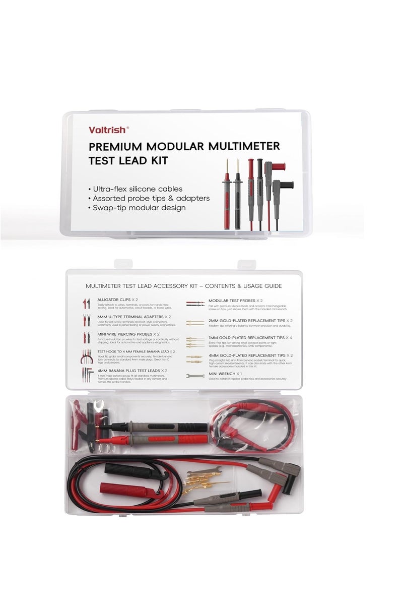 general 25-Piece Silicone Multimeter Test Lead & Back Probe Kit - Premium Modular Volt Meter Probes with Alligator Clips, 40 in Leads for Automotive Multi Meter Digital & Ohm Meter - Image 5