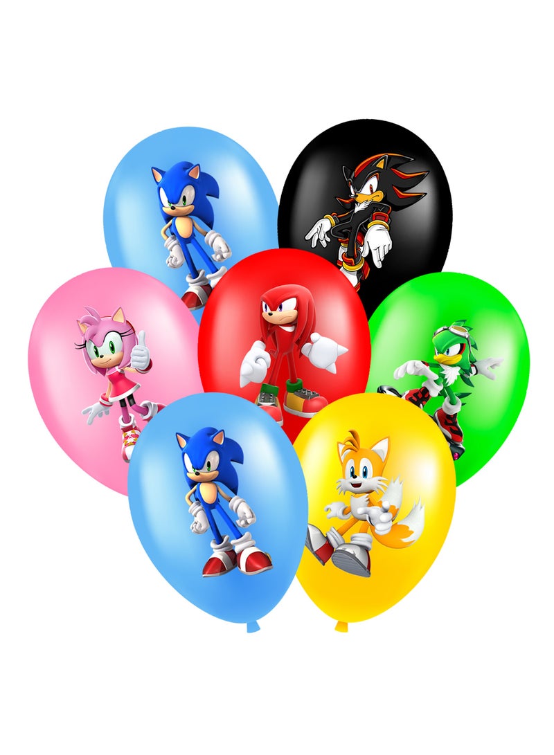 ILovhaprty Sonic Balloons, 30 Pcs Sonic Birthday Balloons for Sonic Birthday Party Supplies, Including 6 Styles and Patterns, Perfect for Sonic Party Decorations, Sonic Birthday Decorations - Image 1