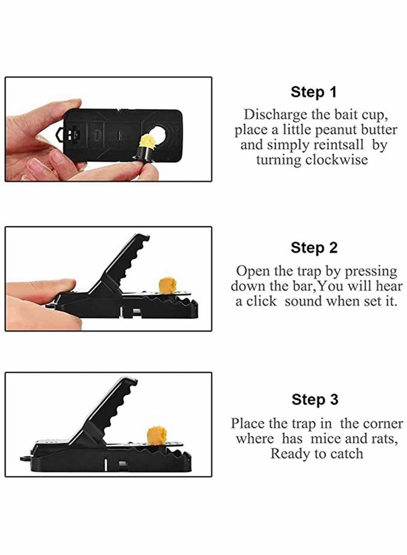 هومار كيت 8 قطع البلاستيك الفأر فخ أسود - Image 5