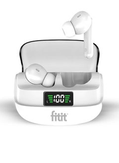 FITIT Fitit True Wireless Earbuds, ACTIVE Noise Cancelling, ENC Mic, LED Battery Display, Deep Bass, Comfortable Fit, 4H Playtime, Hands-Free Calls – White  - Image 1