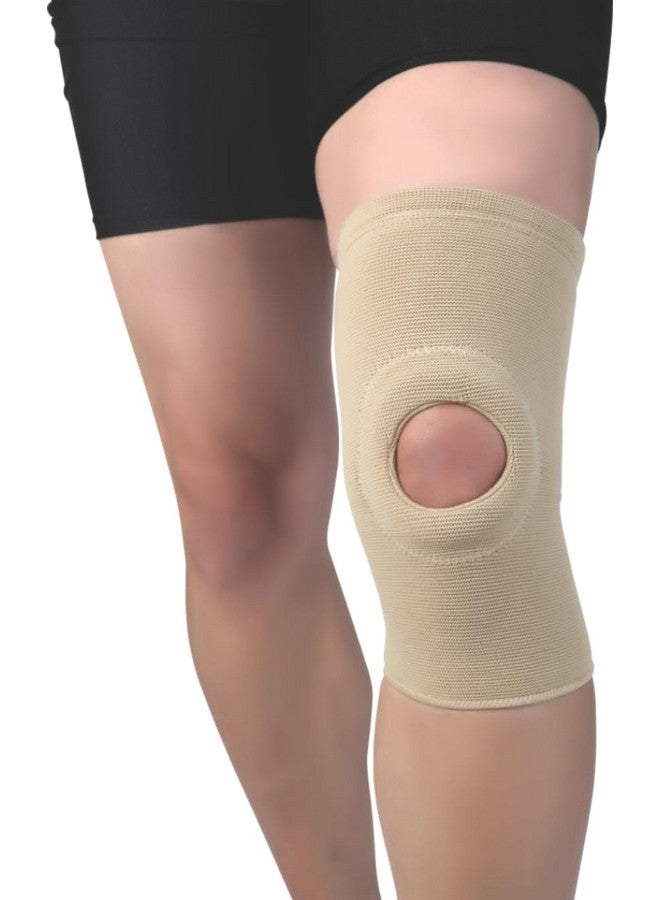Flamingo Gel Open Patella Knee Cap | Knee Support Brace For Arthritis, Pain Relief, Sports | Knee Cap For Men And Women |1 Unit | Beige | X-Large