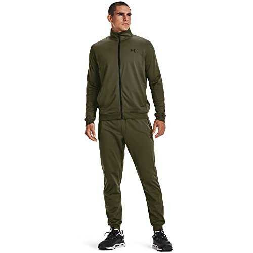 Under Armour Men's Sportstyle Tricot Joggers, Marine Od Green (390)/Black, X-Large - Image 4