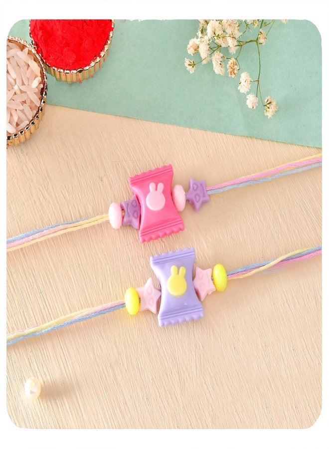 ascension Pack of 2 Rakhi for Kids Rakhi for Brother, Bhai Raksha Bandhan Rakhis for Girls & Boys with Roli Tilak Pack - Image 1