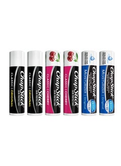 chapstick Classic Lip Care 6Count Includes Original Moisturizer Original & Classic Cherry  - Image 1
