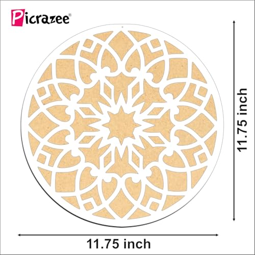 Picrazee Rangoli Stencil Mats Reusable Island Portable Rangoli Making Tool Kit for Diwali Decoration Pooja Room Floor Entrance Temple Décor Home Décor (11.75 inch) - Image 4