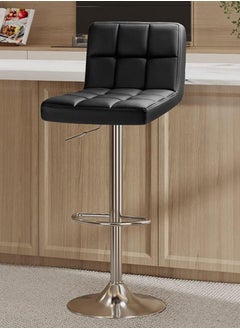 GoldenLike Bar Stool Adjustable Height Counter Bar Chairs PU Leather HIgh Chair Swivel Barstools with Back for Kitchen Island Home Office Bar Cofe(1-Pack)  - Image 1
