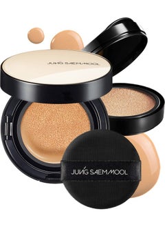 JUNG SAEM MOOL [Jungsaemmool Official] Essential Skin Nuder Cushion (Medium) | Refill Included | Natural Finish | Buildable Coverage | Makeup Artist Brand | Cream Foundation  - Image 1