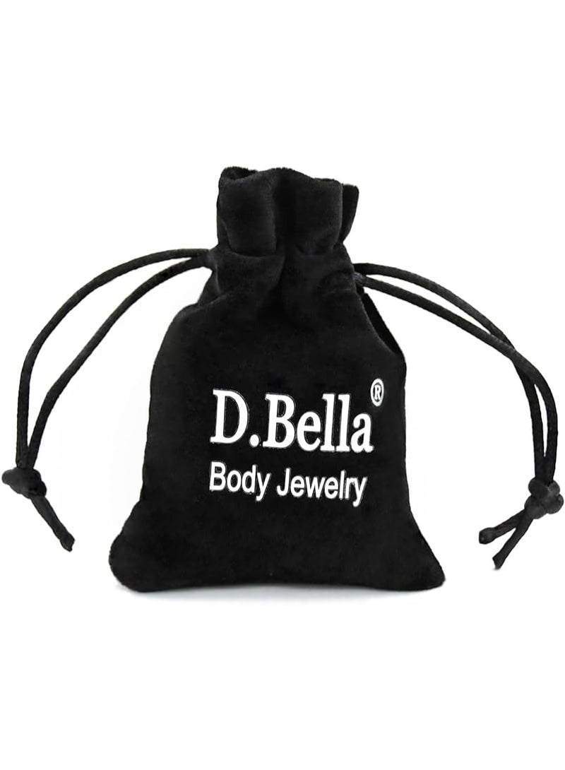 D.Bella 16G Clear UV Flexible Acrylic Labret Lip Ring Tragus Retainer Clear Helix Cartilage Earring Stud Piercing Jewelry Retainer 10pcs 10mm - Image 4