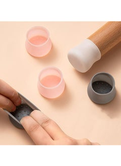 20 Pack White Rubber Floor Protectors, Silicone Chair Leg Furniture Pads, Non-Slip Mute Foot Covers for Stools, Tables.