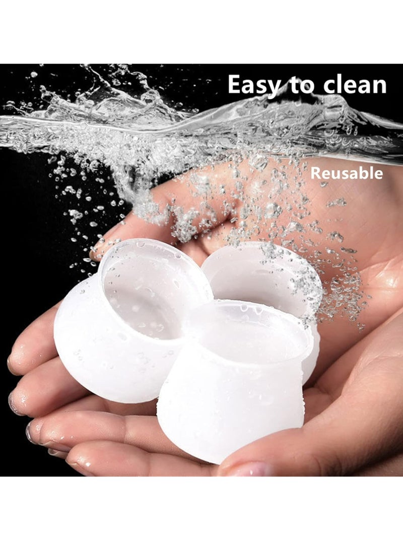 Oasisgalore - 20 Pack White Rubber Floor Protectors, Silicone Chair Leg Furniture Pads, Non-Slip Mute Foot Covers for Stools, Tables. - Image 1