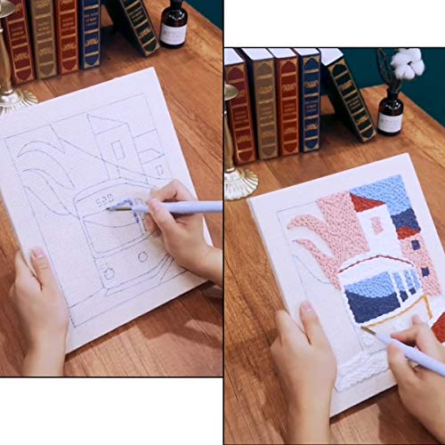 Y-Axis Punch Needle Embroidery Cloth 1 Yard (53.9 in. by 35.8In.) 100% Cotton, with 2 Fabric Marker Pens - Image 5