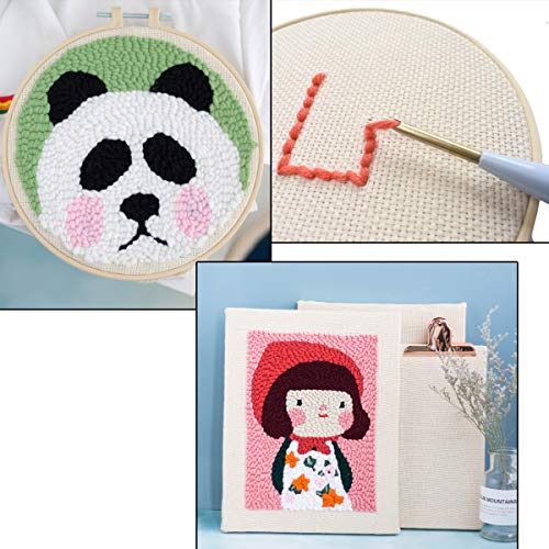 Y-Axis Punch Needle Embroidery Cloth 1 Yard (53.9 in. by 35.8In.) 100% Cotton, with 2 Fabric Marker Pens - Image 4