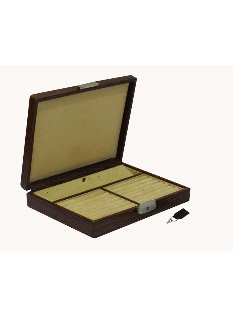 LAVERI LEATHER Laveri Genuine Leather Earring Box And Ring Organizer Storage Stud Tray Showcase Storage Case  - Image 4