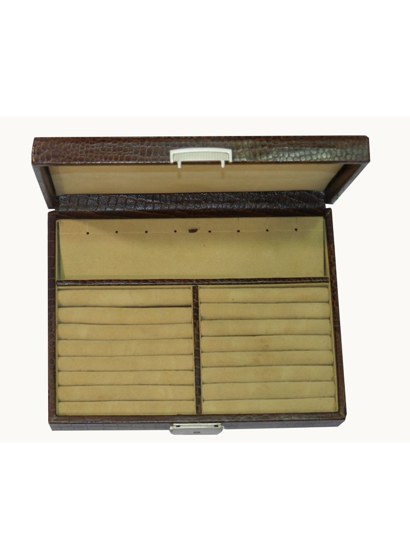 LAVERI LEATHER Laveri Genuine Leather Earring Box And Ring Organizer Storage Stud Tray Showcase Storage Case  - Image 3