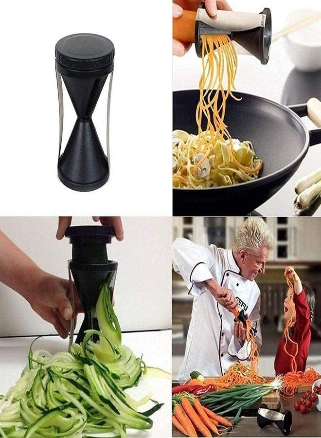 ZURITY Plastic Vegetable Spiral and Noodle Cutter Grater Slicer Peeler Salad Cutter for Kitchen Tools for Daily Use(1Pcs,Multicolour) - Image 5