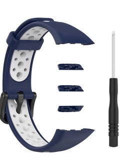 Generic Replacement Strap for Honor Band 6 (Navy/White)  - Image 3