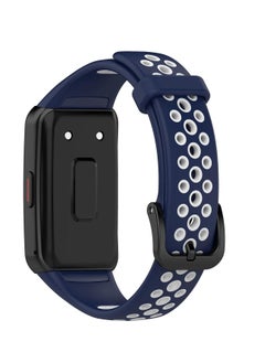 Generic Replacement Strap for Honor Band 6 (Navy/White)  - Image 1