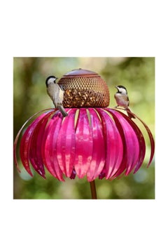 Bird Feeder, Flower Shape Bird Feeding Tray, Standing Bird Feeder, Squirrel Proof Hummingbird Feeders, Garden Decor Stake, for Nature Lover, Wild Bird Watcher, Kids