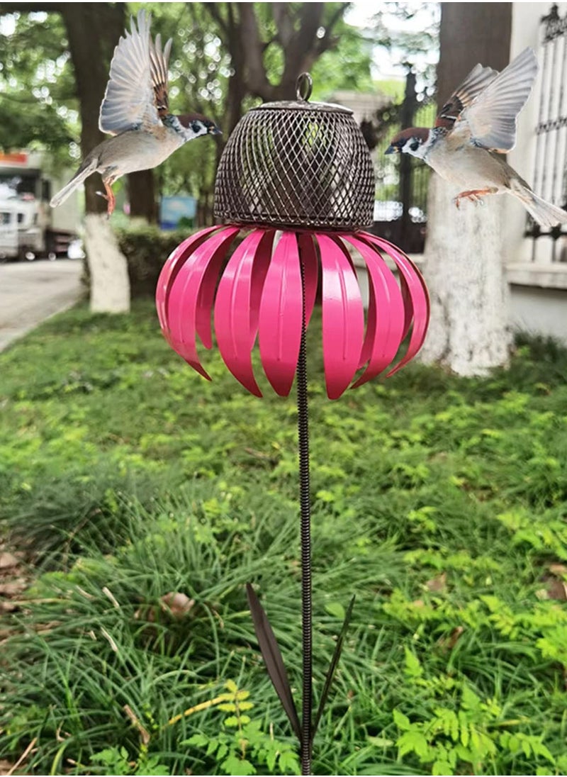SYOSI - Bird Feeder, Flower Shape Bird Feeding Tray, Standing Bird Feeder, Squirrel Proof Hummingbird Feeders, Garden Decor Stake, for Nature Lover, Wild Bird Watcher, Kids - Image 1