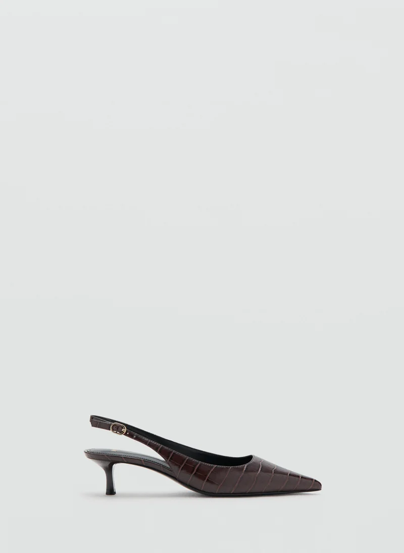 مانجو Croc-Effect Heeled Shoes
