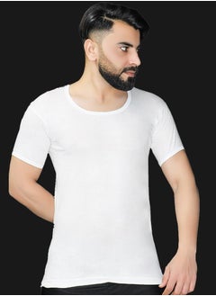 STORi Plain White Round Neck Undershirt for Men Six Piece Pack  - Image 5