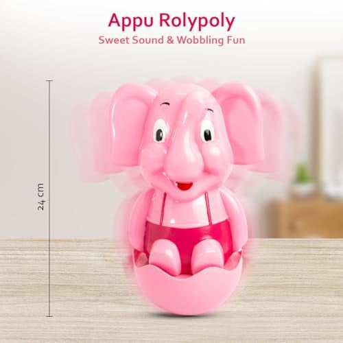 RATNA'S Appu Roly Poly Elephant Toy, Musical and Wobbling Motion, Bright Colours, Sound Toy for Kids 8+ Months - Image 3