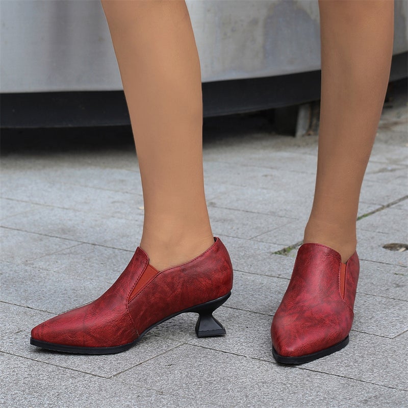 In The Spring Of 2024 Fashion Pointed Heel 40-48 Plus Size Classic Distressed Shoes Women - Image 4