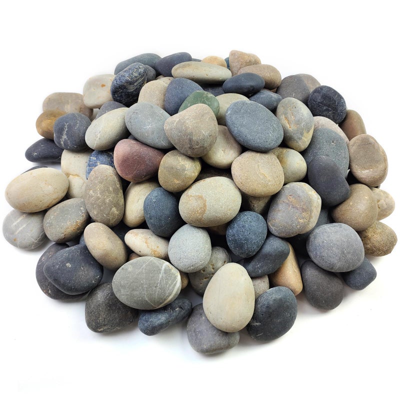 FANTIAN 20 lbs Natural River Rocks Mexican Beach Pebbles, 2-3 Inch Decorative River Rocks for Landscaping Garden Paving Plant Rocks Crafting Walkways and Outdoor Decorative Stone - Image 1