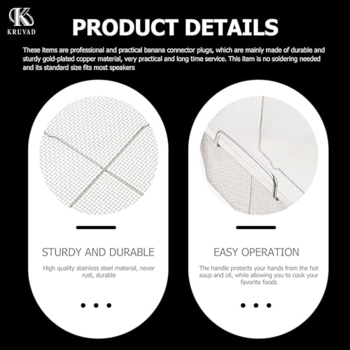 Kruvad Fried Basket Square Stainless Steel Mesh French Chip Fries Chicken Basket Folding Handle Commercial Square Basket Deep French Fry Chips Baskets with Folding Handle for Kitchen Frying Pasta - Image 4